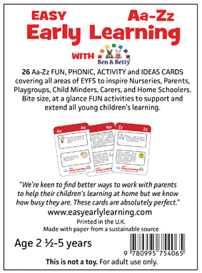 Easy Early Learning Activity Cards Phonics